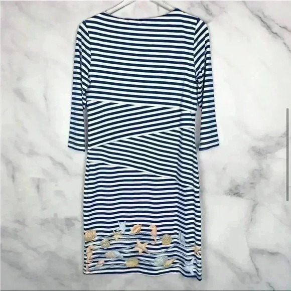J. McLaughlin Nicola Striped Nautical Pencil Dress - Picture 7 of 9